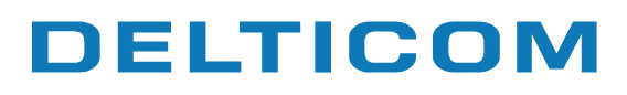 Logo kompanije "Delticom" vodećeg online prodavca auto guma. Logo čine svetloplava slova imena kompanije.